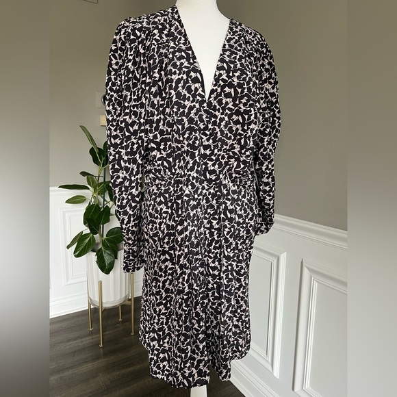 ISABEL MARANT "Arone" Floral Vine Viscose Crepe Draped Dress FR44 US 12 NWT 595$ - Picture 8 of 10